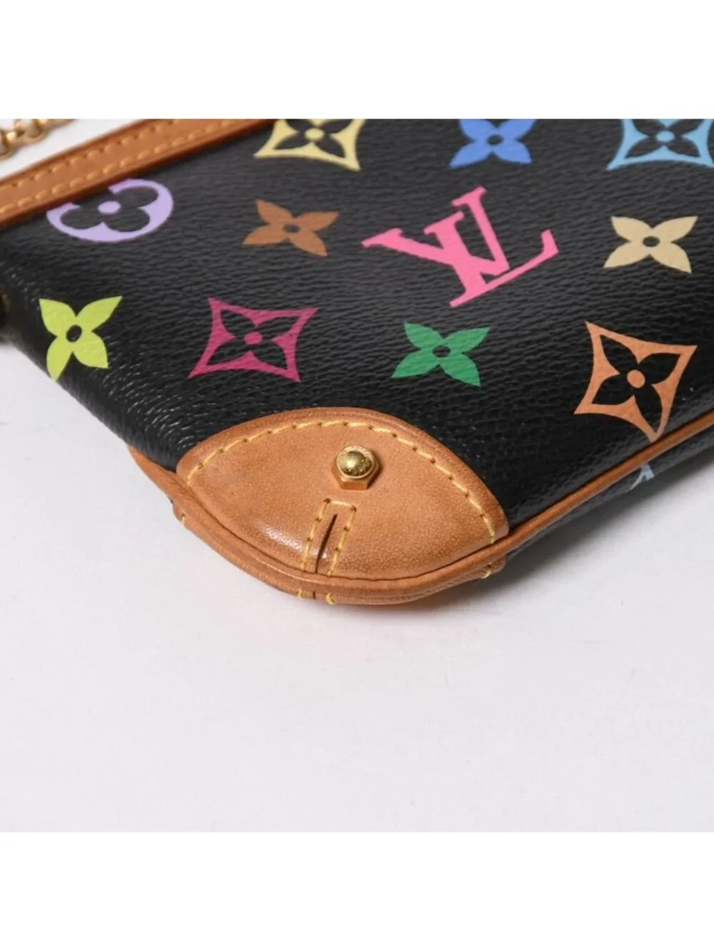 Louis Vuitton Pouch Pochette Mirror MM Monogram Multicolor Takashi Murakami